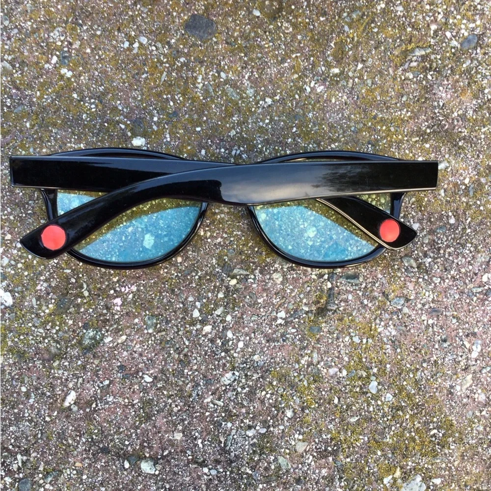 Duco Black/Red Square Bluelight Eyeglasses